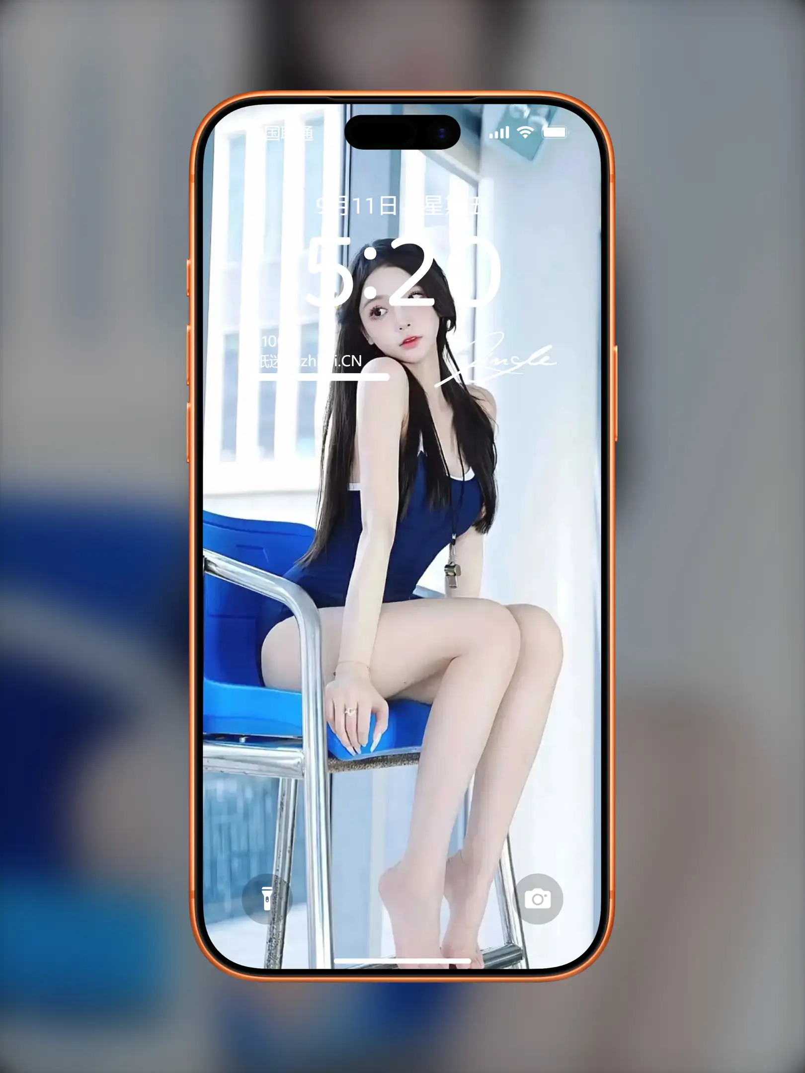 甜美动人的 女孩时尚写真 照片 ipad手机锁屏