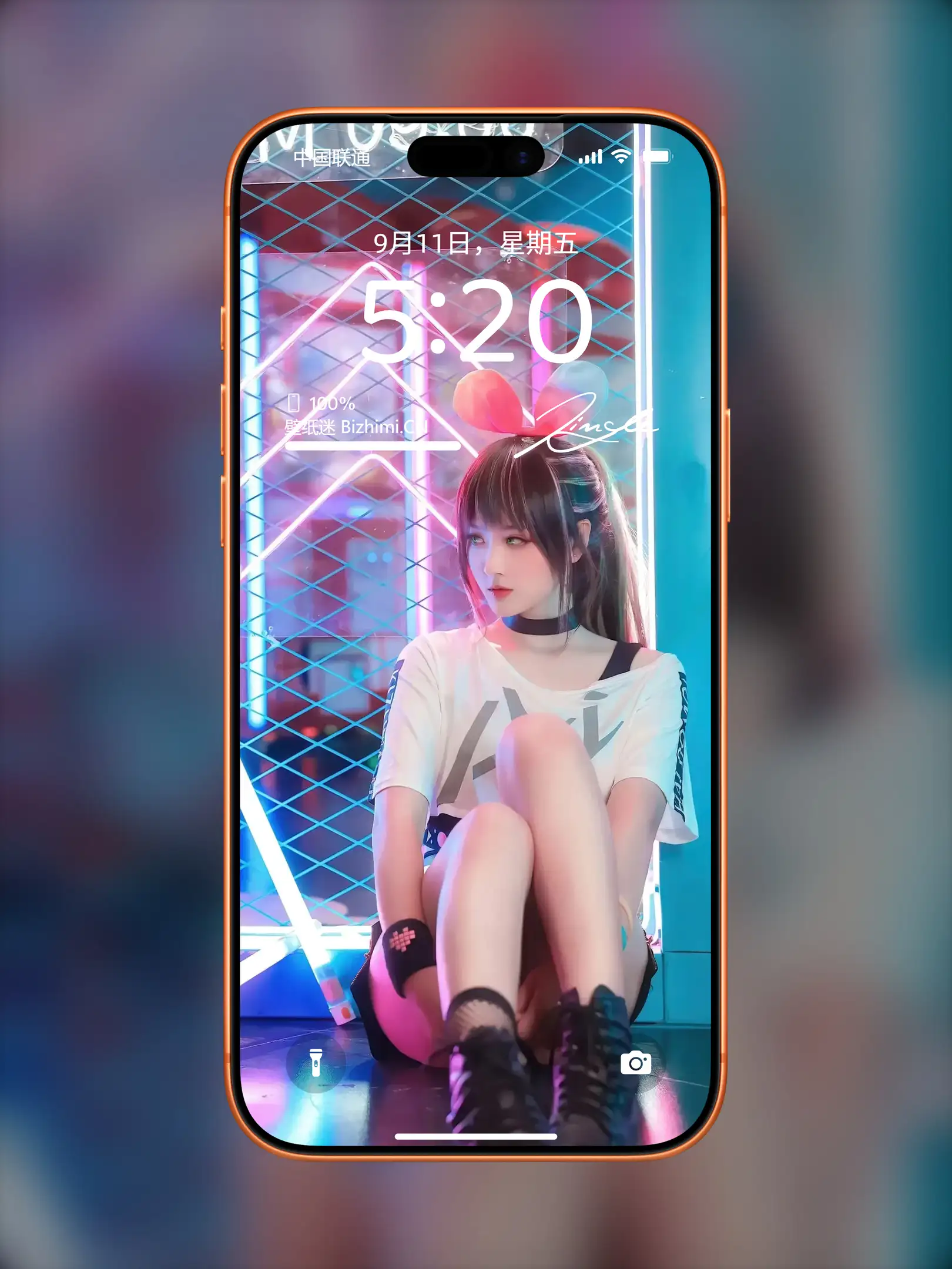 甜美动人的 女孩时尚写真 照片 ipad手机锁屏