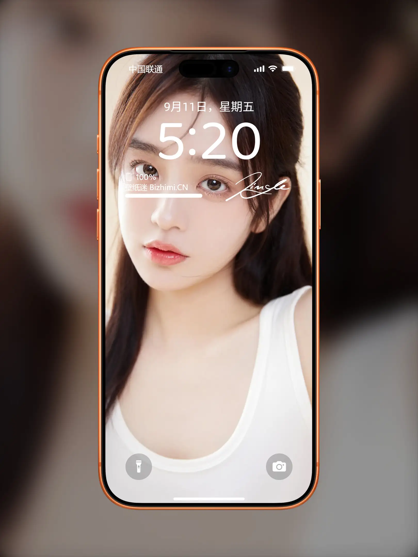 明艳动人的 女孩时尚写真 照片 ipad手机锁屏