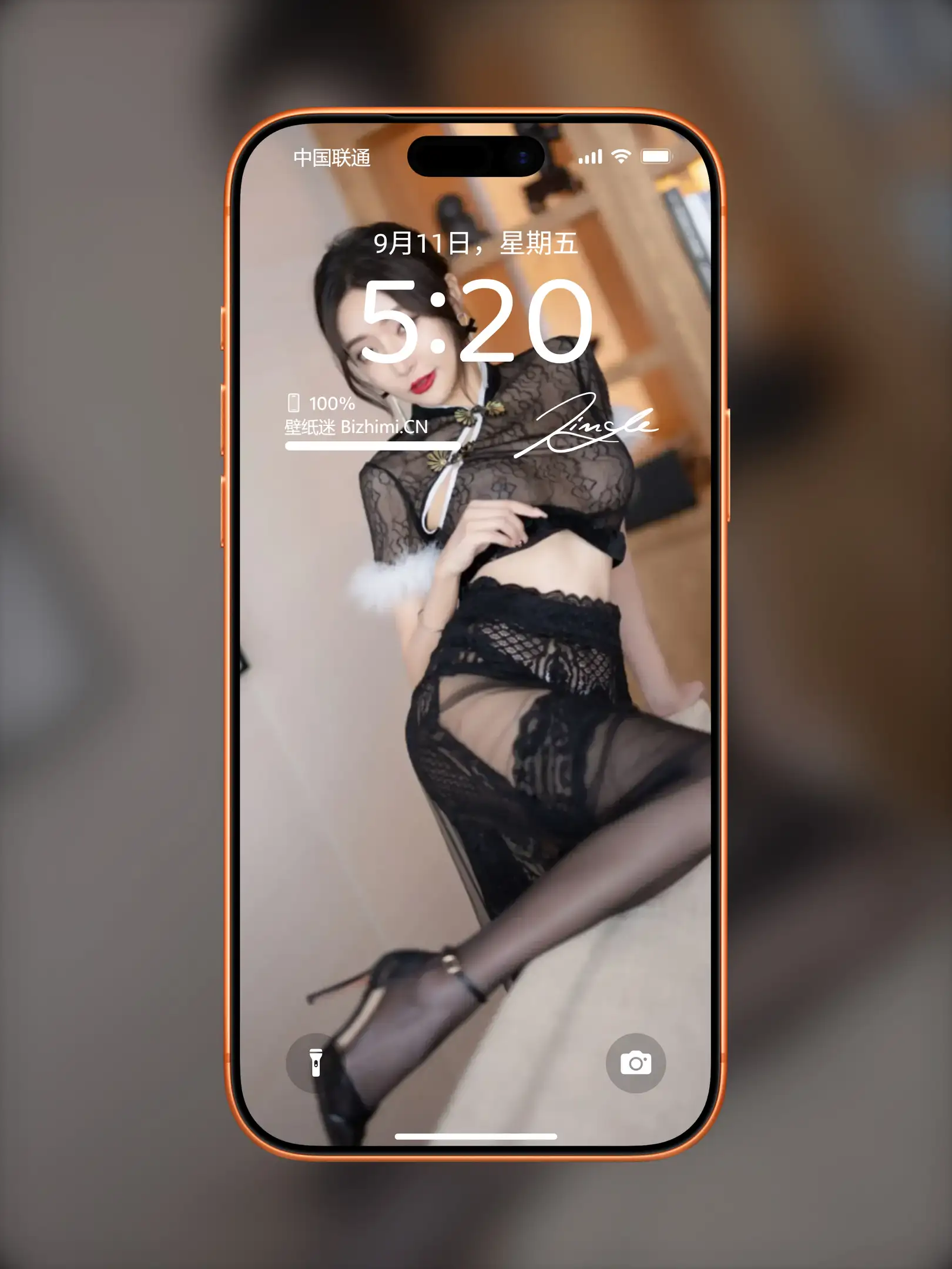 明艳动人的 女孩时尚写真 照片 ipad手机锁屏