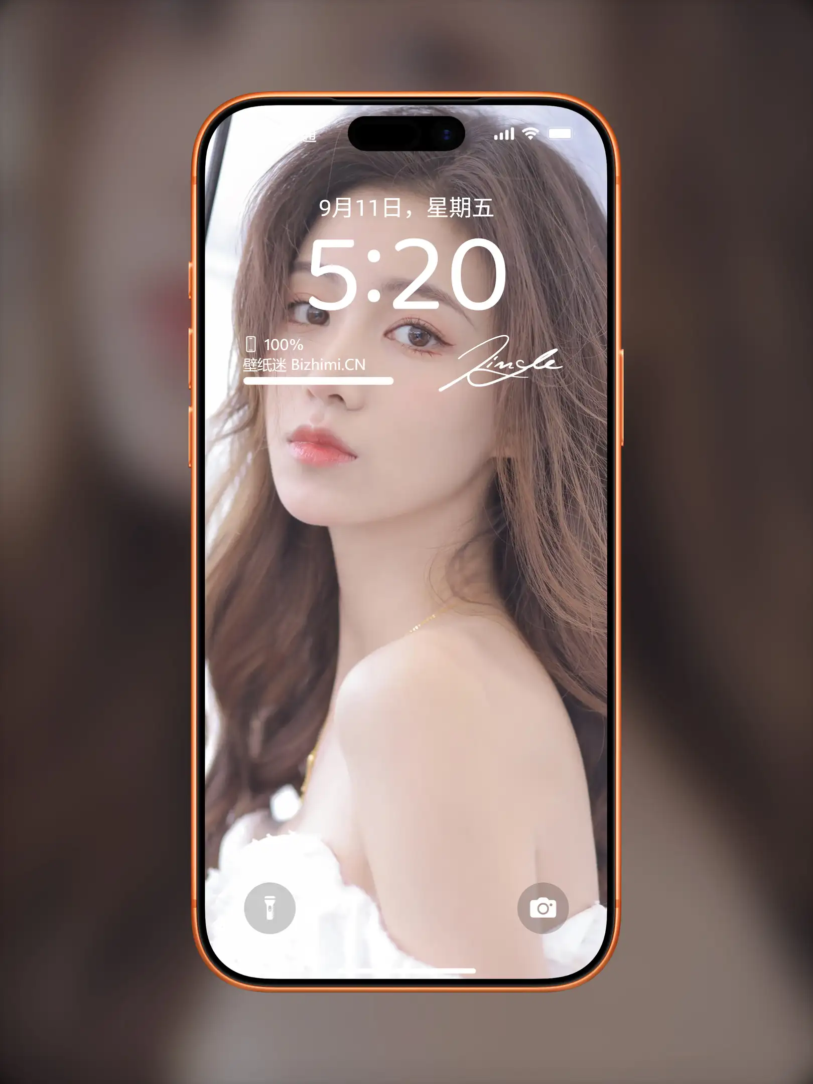 甜美动人的 女孩时尚写真 照片 ipad手机锁屏