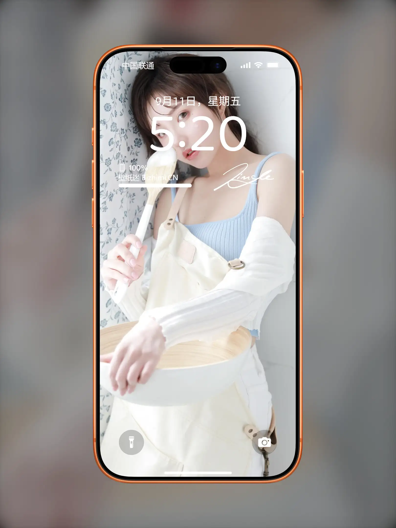 颜值出众的 女孩时尚写真 照片 ipad手机锁屏