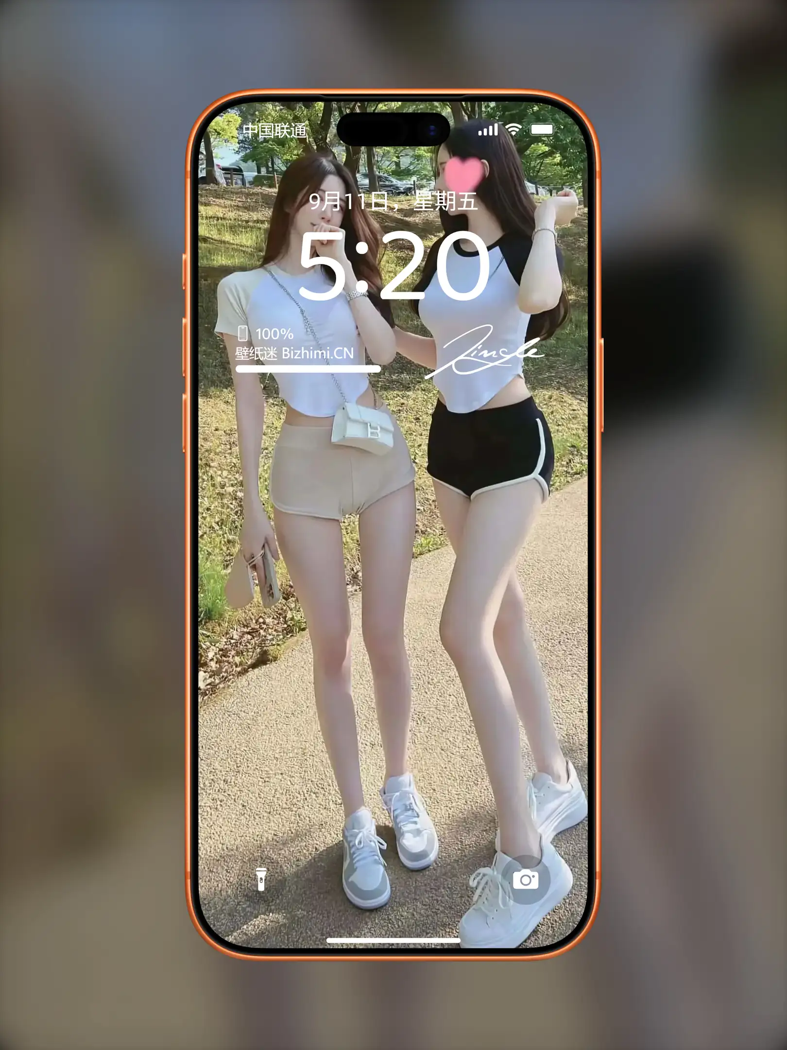 甜美动人的 女孩时尚写真 照片 ipad手机锁屏