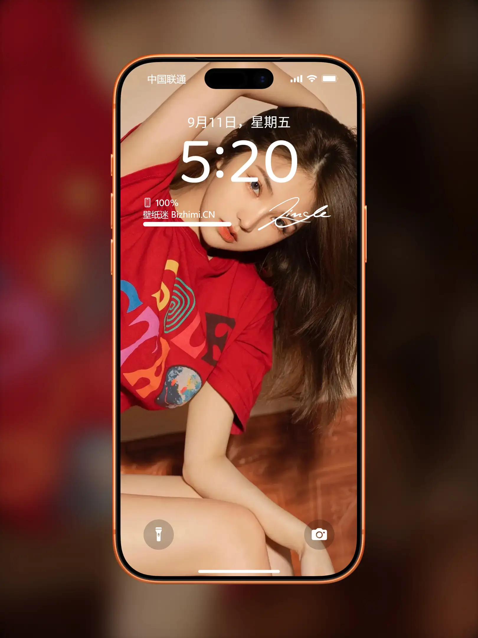 甜美动人的 女孩时尚写真 照片 ipad手机锁屏