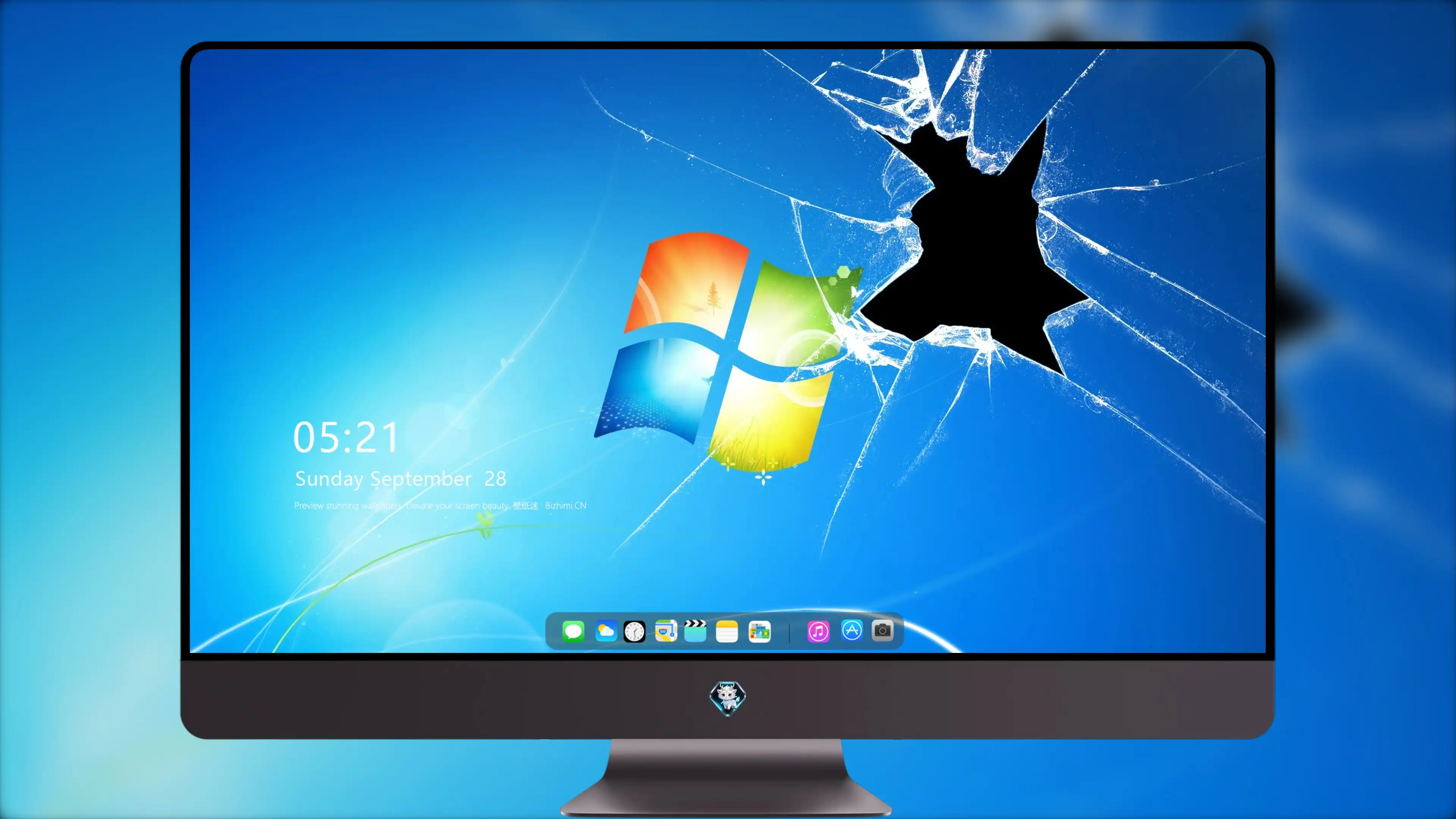 2K壁纸 简约大气的 Windows色彩设计 pc锁屏 剪辑图片素材