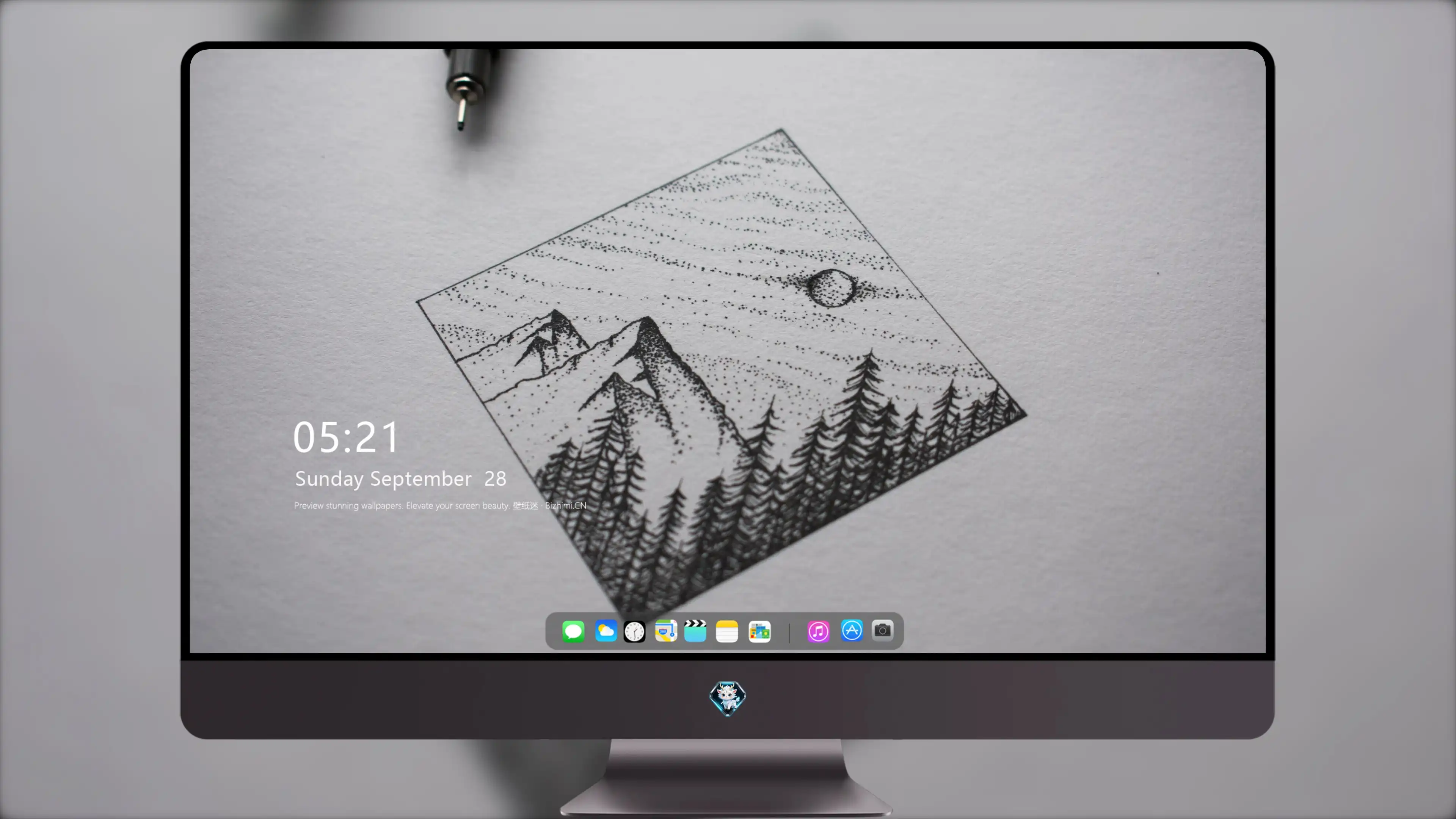 8K超高清 治愈系的 黑白黑白背景 iPad壁纸 免费下载
