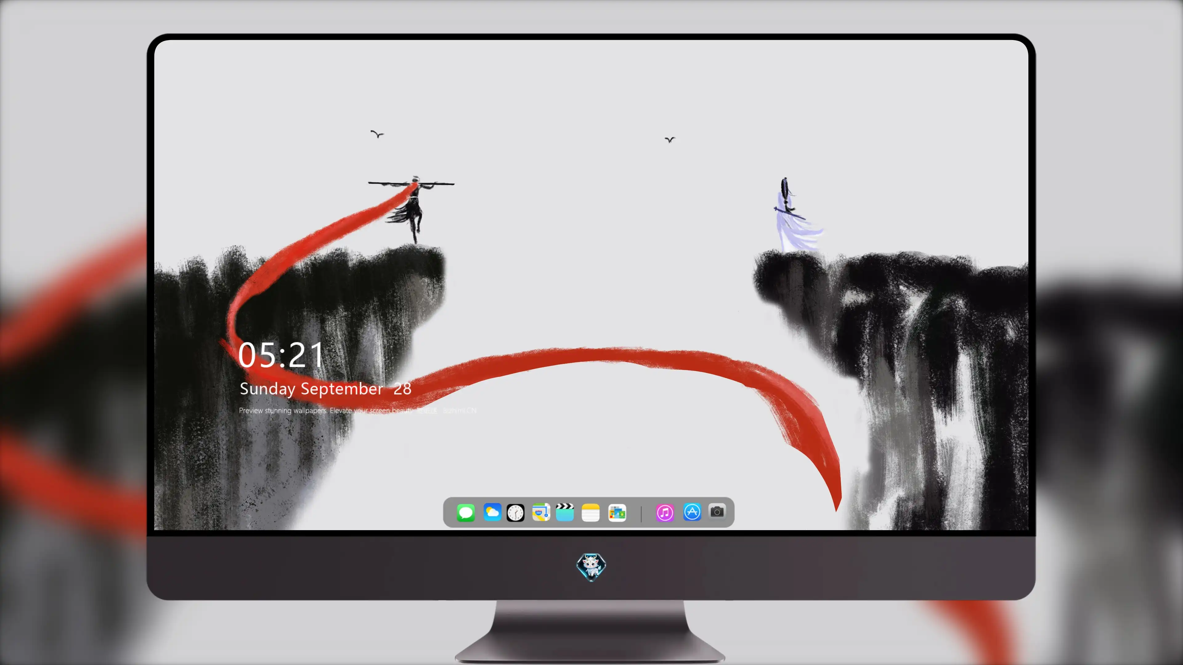 4k画质 治愈系的 水墨水墨风格 pc锁屏 高清图库