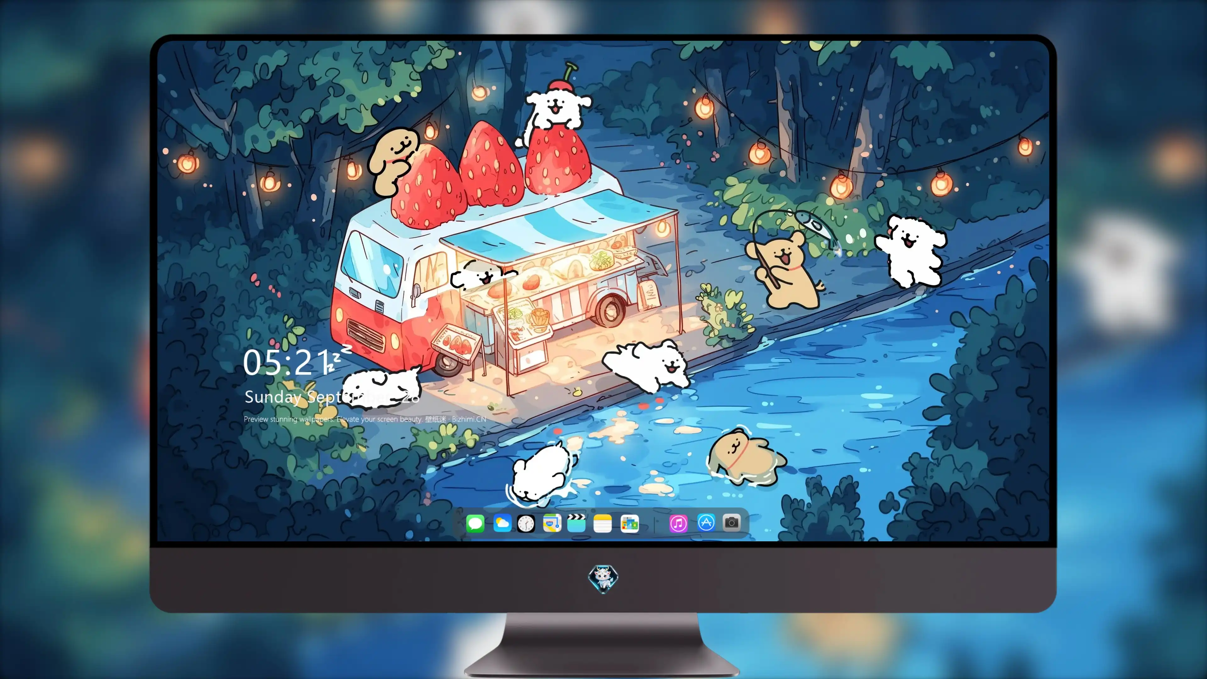 8K超高清 线条小狗场景壁纸 IPAD 电脑免费下载