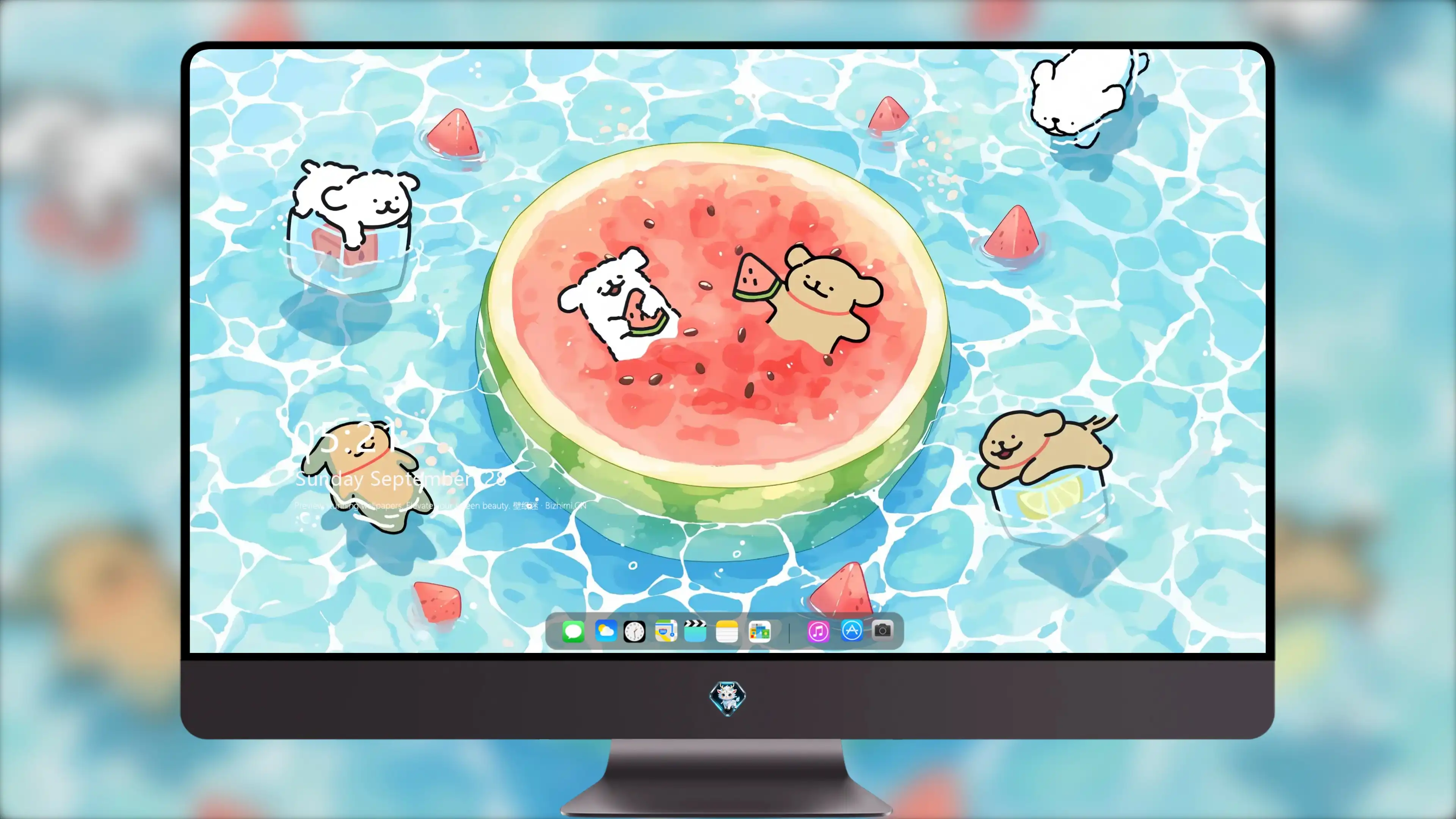 2K壁纸 线条小狗动漫壁纸 IPAD 电脑免费下载
