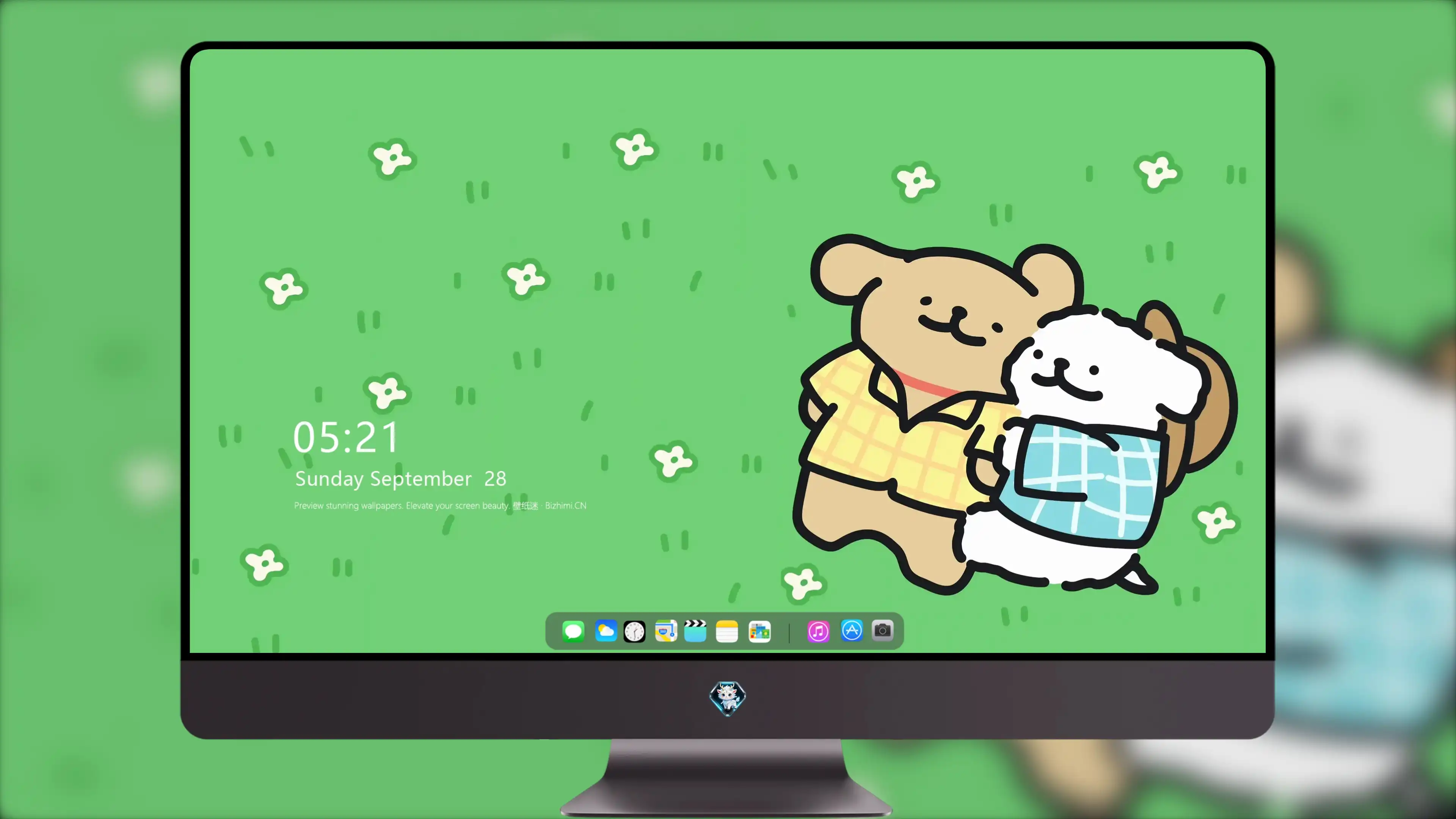 无损画质 线条小狗场景壁纸 IPAD pc 超清无水印