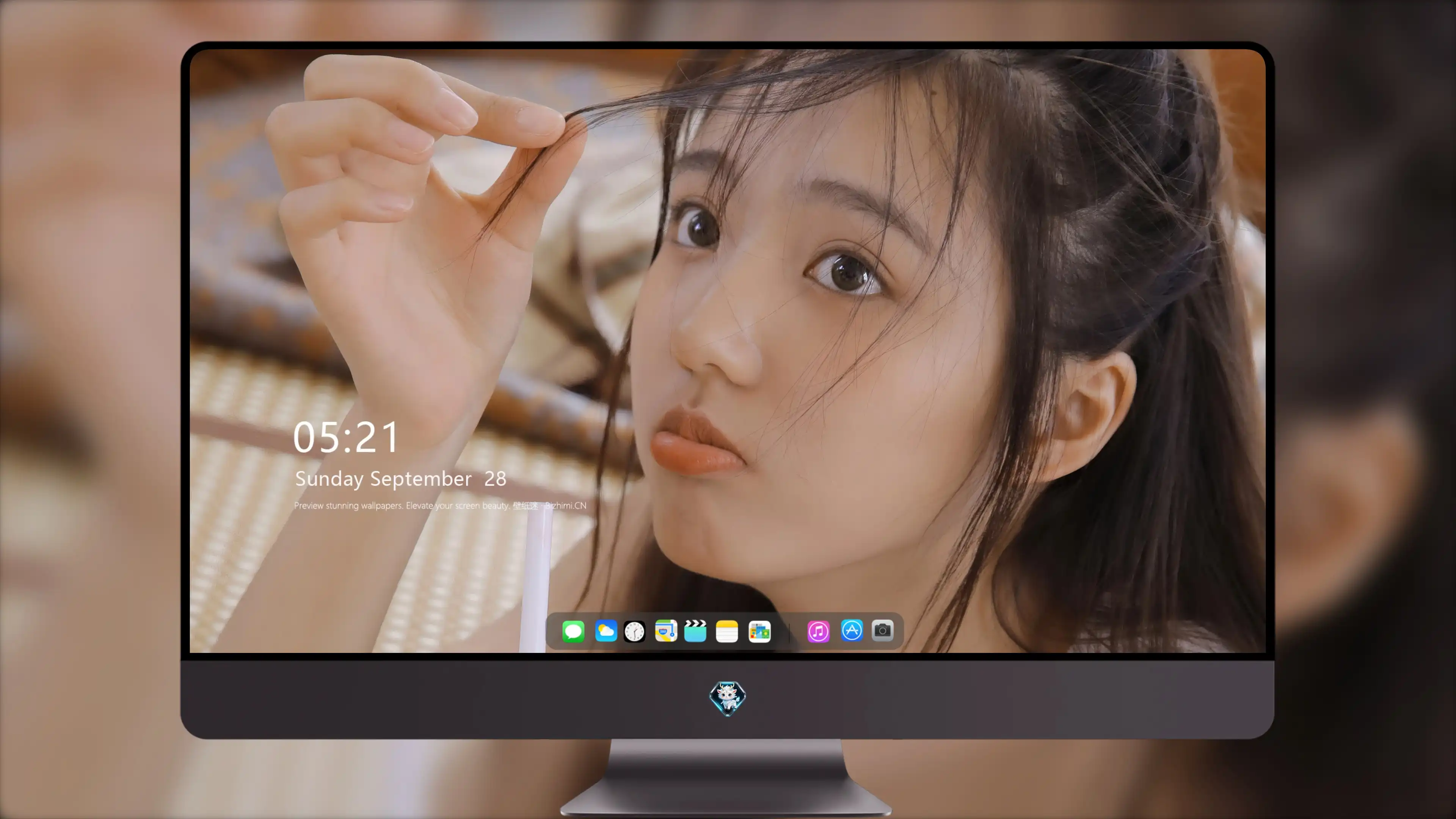 面容姣好的 中国佳人 面部高清摄影 4K极致清晰  PC屏保